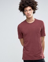 Бордовая меланжевая футболка Minimum Delta - Красный