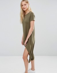 Платье-футболка с удлиненной спинкой Daisy Street - Зеленый