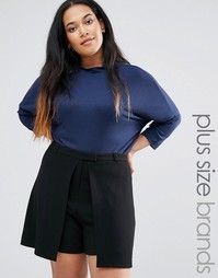 Топ с высокой горловиной ASOS - Темно-синий Junarose