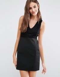 Платье с кружевной отделкой BCBG Generation Sheath - Черный