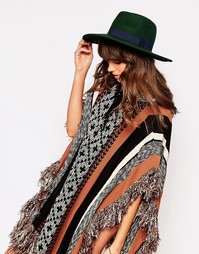 Мягкая фетровая шляпа с широкими полями ASOS - Зеленый