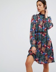 Платье с цветочным принтом Boohoo - Мульти