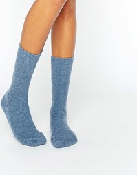 Синие кашемировые носки Johnstons of Elgin - Синий