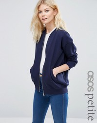 Трикотажная куртка-пилот ASOS PETITE The Ultimate - Темно-синий