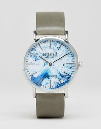 Часы с серым парусиновым ремешком и мраморным рисунком Reclaimed Vintage - Серый