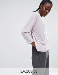 Джемпер с карманами и разрезом сзади Monki - Фиолетовый