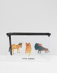 Сумочка на молнии с принтом животных Monki - Мульти