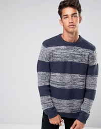 Фактурный джемпер в полоску ASOS - Синий