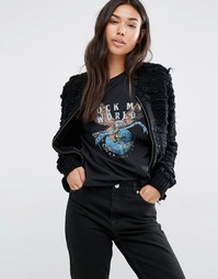 Куртка-пилот фактурной вязки Billabong - Черный