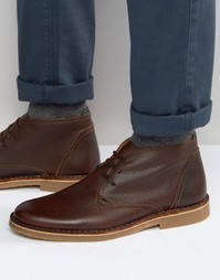 Кожаные ботинки Selected Homme New Royce - Коричневый