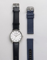 Подарочный набор с часами и сменными ремешками Ben Sherman - Черный