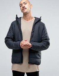 Черная дутая куртка с капюшоном Fjallraven Keb - Черный