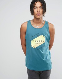 Сине-зеленая майка Billabong Obstacle - Синий