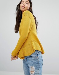 Джемпер с рюшами по низу Boohoo - Желтый