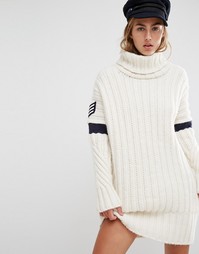 Вязаное платье с отворачивающимся воротником Tommy Hilfiger TommyxGigi - Белый