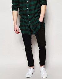 Выбеленные черные джинсы скинни Nudie Jeans Long John - Черный