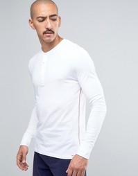 Белый топ хенли узкого кроя с длинными рукавами Paul Smith - Белый
