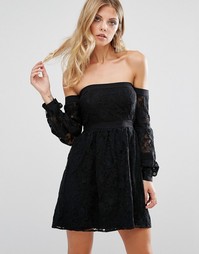 Платье с открытыми плечами For Love and Lemons Joelene - Черный
