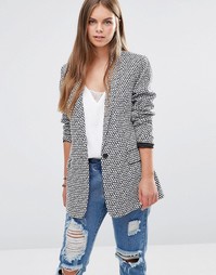 Длинный блейзер с принтом Maison Scotch - Серый