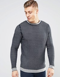 Вязаный джемпер с круглым вырезом Bellfield - Темно-синий