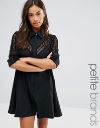 Платье с кружевными вставками Glamorous Petite - Черный