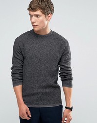 Трикотажный джемпер с круглым вырезом Selected Homme - Серый