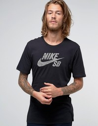Черная футболка с принтом логотипа Nike SB 844107-010 - Черный