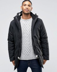 Черная парка со съемной кремовой подкладкой Bellfield - Черный