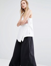 Топ с запахом и завязкой спереди Weekday - Белый