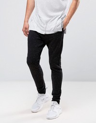 Черные меланжевые спортивные штаны Weekday - Черный