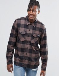 Рубашка классического кроя в клетку Dickies - Коричневый