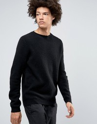 Джемпер с круглым вырезом Selected Homme Plus - Черный