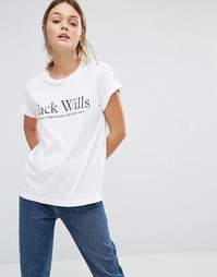 Футболка бойфренда Jack Wills Forstal - Белый