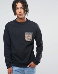 Трикотажный джемпер с круглым вырезом и цветочным принтом Billabong - Черный