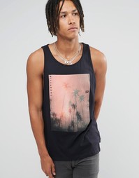 Черная майка с принтом Billabong - Черный