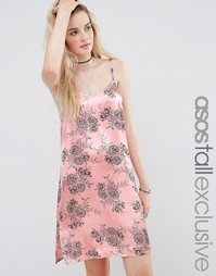 Платье мини с цветочным принтом ASOS TALL - Мульти