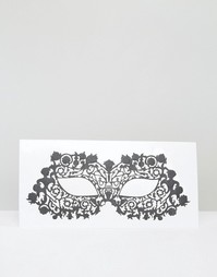 Кружевная маска с отверстиями для глаз Face Lace Halloween Musetress - Черный Facelace