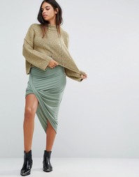 Асимметричная юбка Maison Scotch - Зеленый