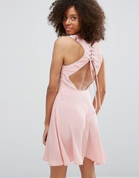 Платье со шнуровкой сзади Glamorous - Розовый