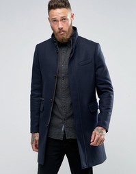 Пальто с высоким воротом Ted Baker - Темно-синий
