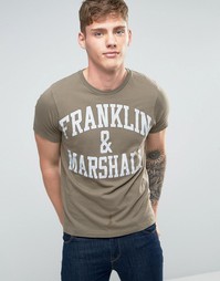 Футболка с логотипом Franklin and Marshall - Зеленый