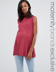 Свободный топ с оборками для беременных Bluebelle Maternity - Красный