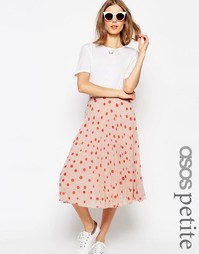 Юбка миди в горошек ASOS PETITE - Мульти