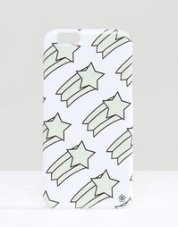 Чехол для iPhone 6 с принтом падающей звезды Daisy Street - Белый
