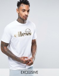 Футболка с крупным логотипом Ellesse - Белый