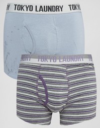 Набор из 2 боксеров-брифов в полоску Tokyo Laundry - Синий