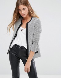 Блейзер стретч на молнии Maison Scotch - Серый