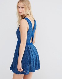 Кружевное платье Free People Lovely In Love - Синий