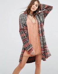 Удлиненный кардиган с поясом Free People Iona - Мульти