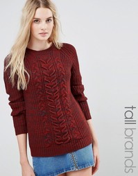 Джемпер вязки косичкой Vero Moda Tall - Красный